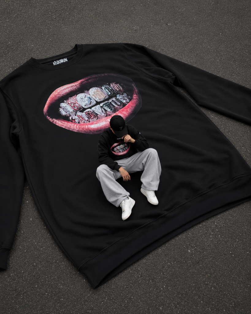 Absonun Adytus Jewlery Teeth Sweater